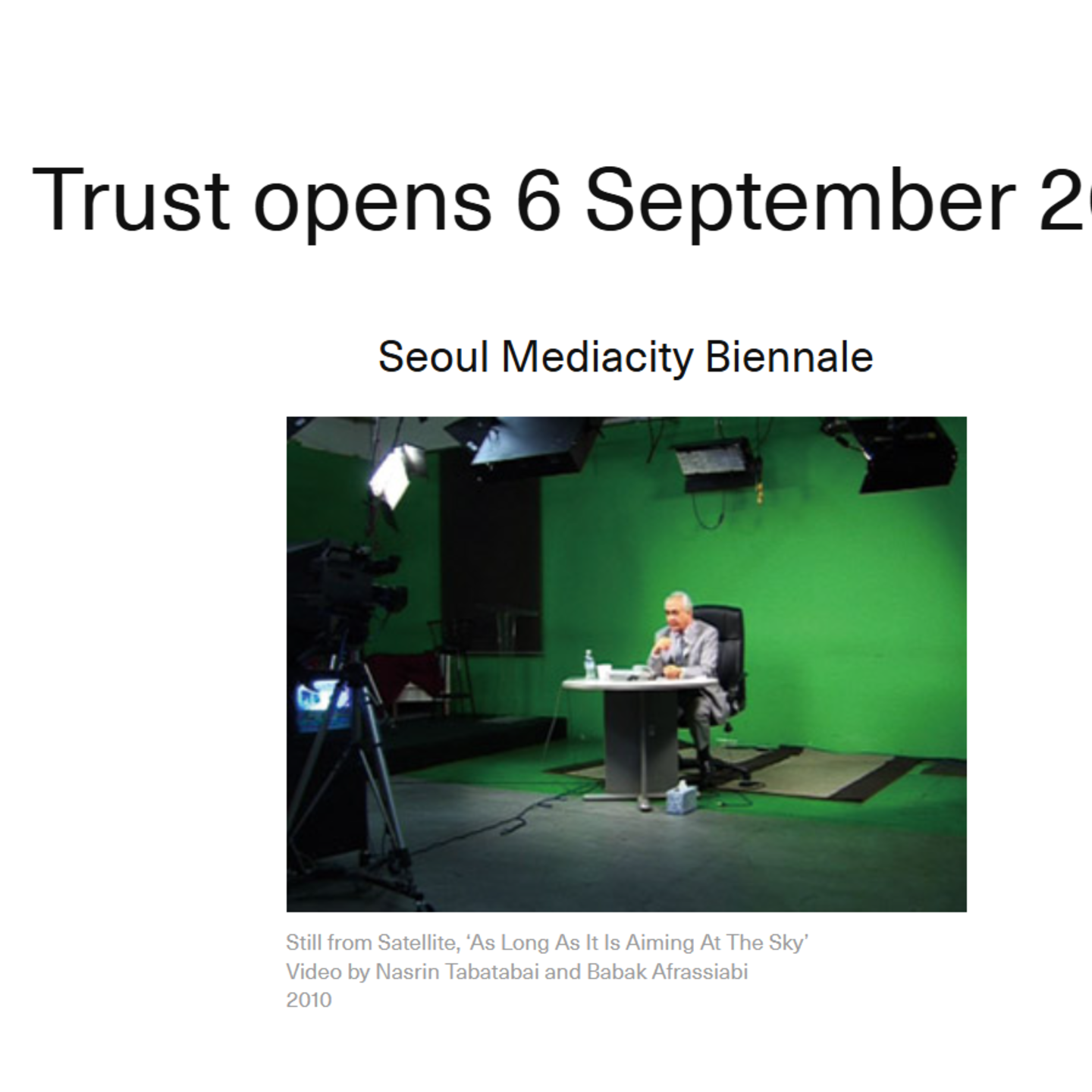 Media City Seoul 2010 Trust announces final artist list and website