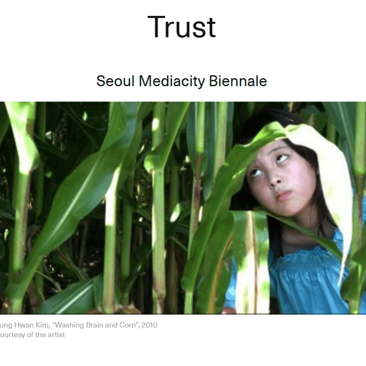 Media City Seoul 2010 Trust announcements