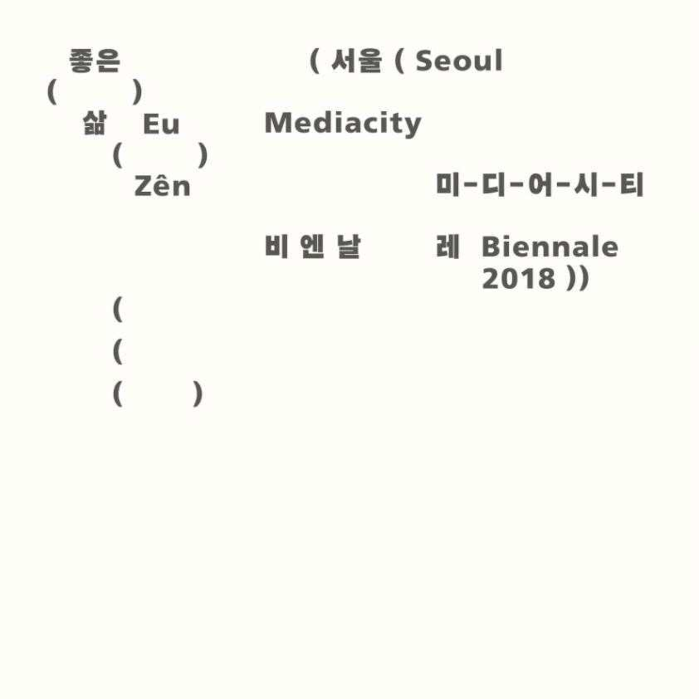 Seoul Mediacity Biennale 2018 Theme and Directorial Collecitve